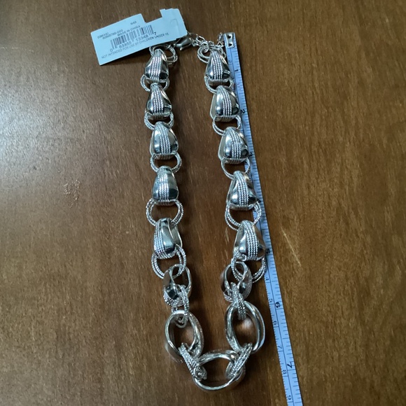 Napier Chunky Silver-tone Necklace New With Tag - Picture 2 of 10